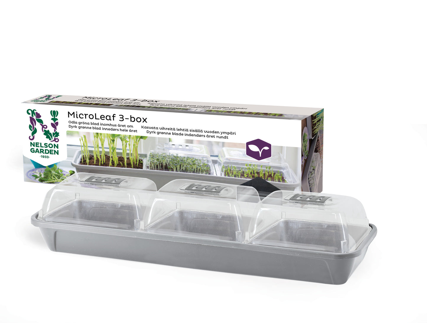 Minidrivhus Micro Leaf 3-box