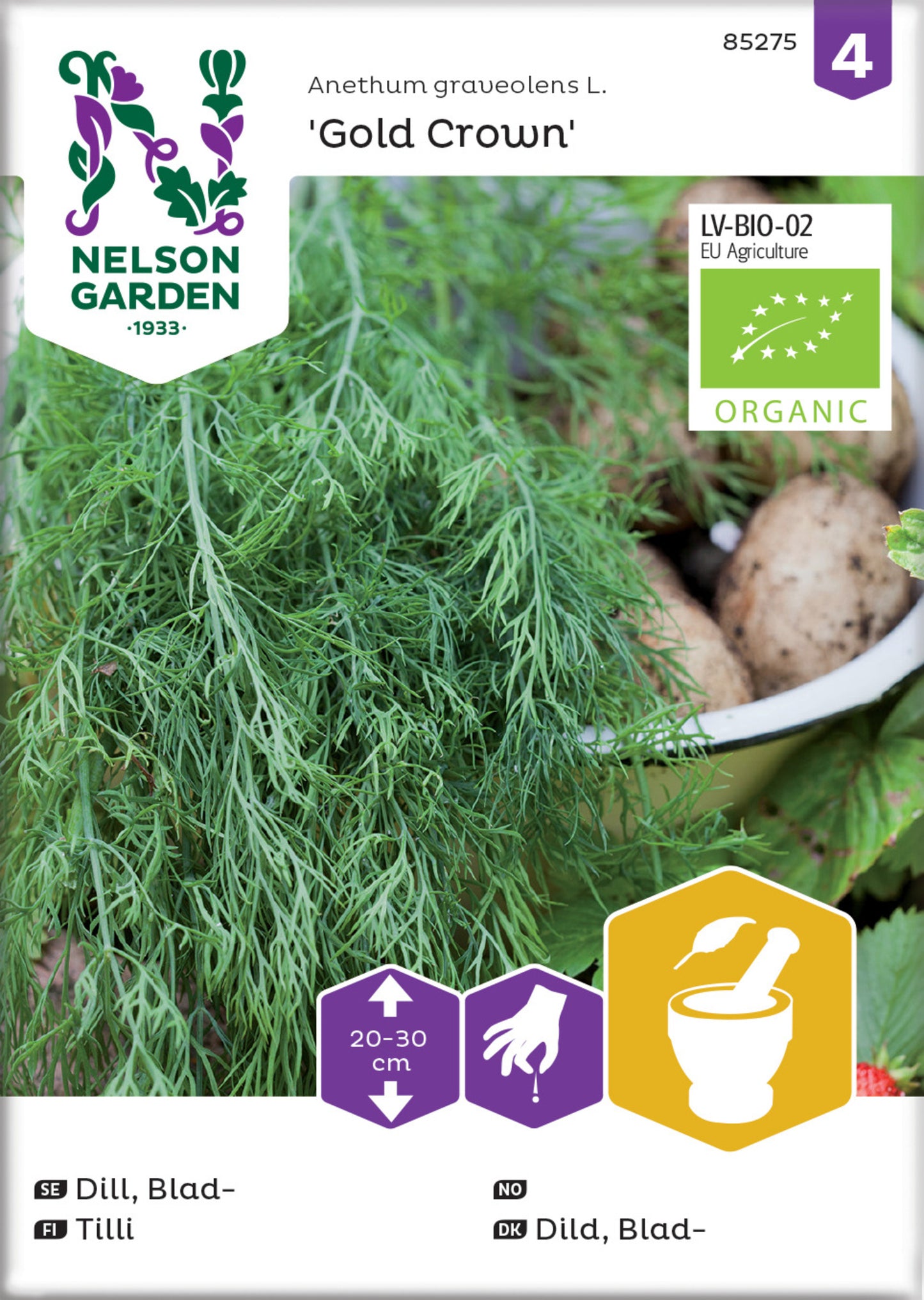 Dill, Blad-, Gold Crown, Organic