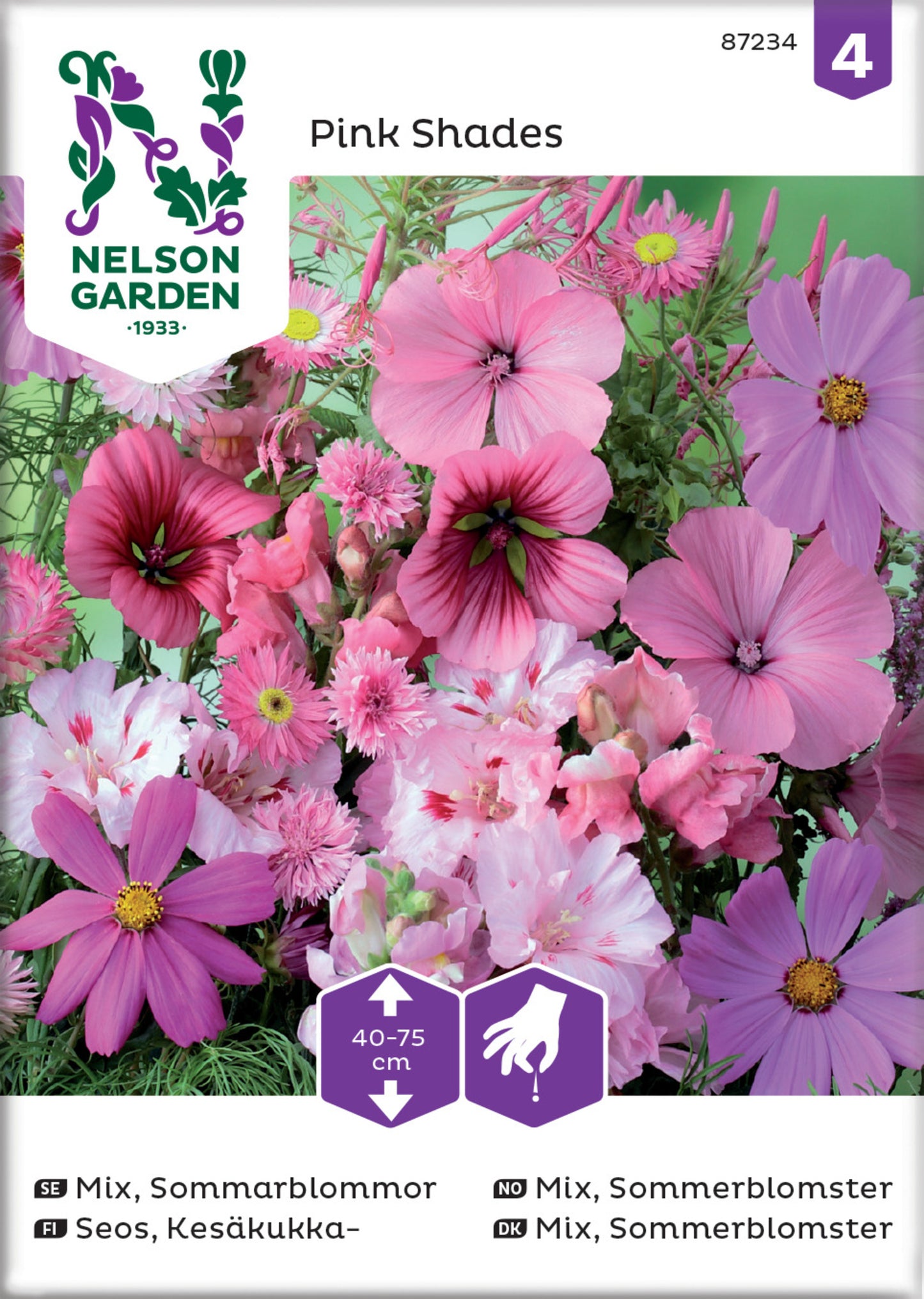 Mix, Sommarblommor, rosa