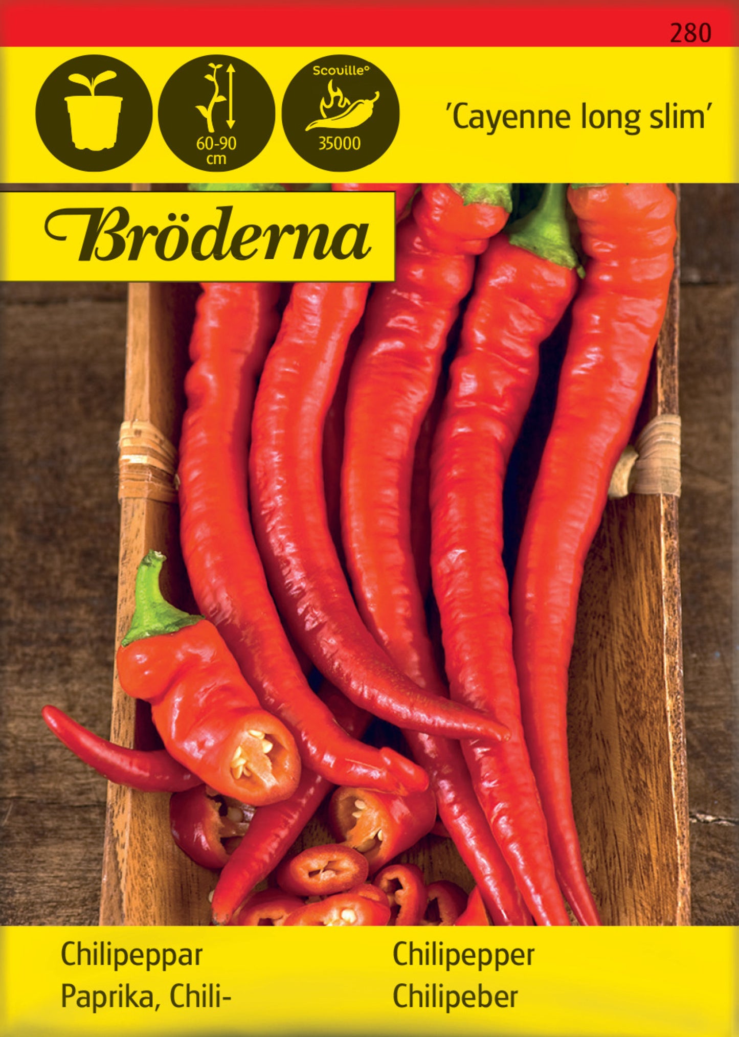 Chilipeppar, Cayenne Long Slim