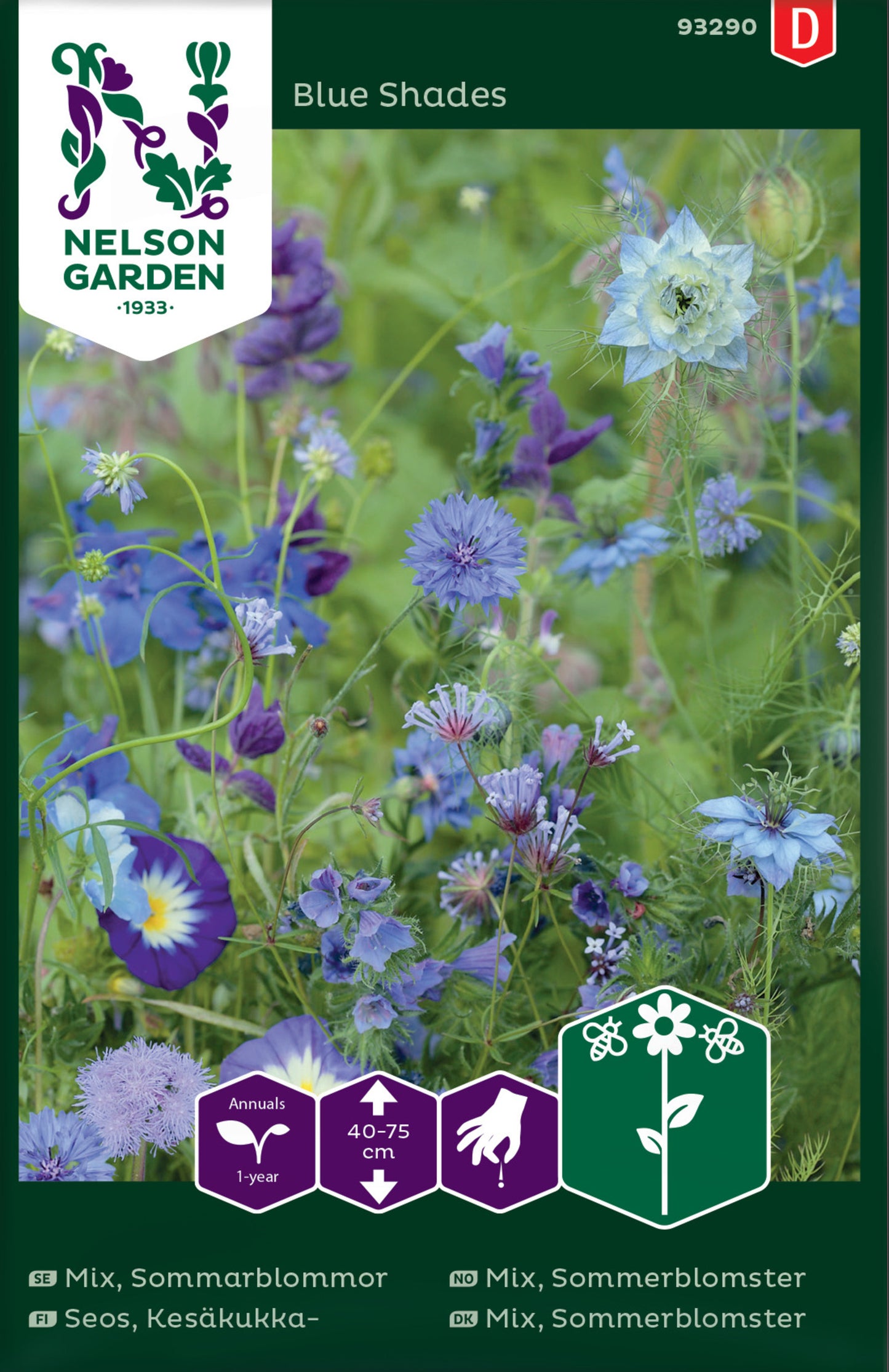 Mix, Sommarblommor, blå