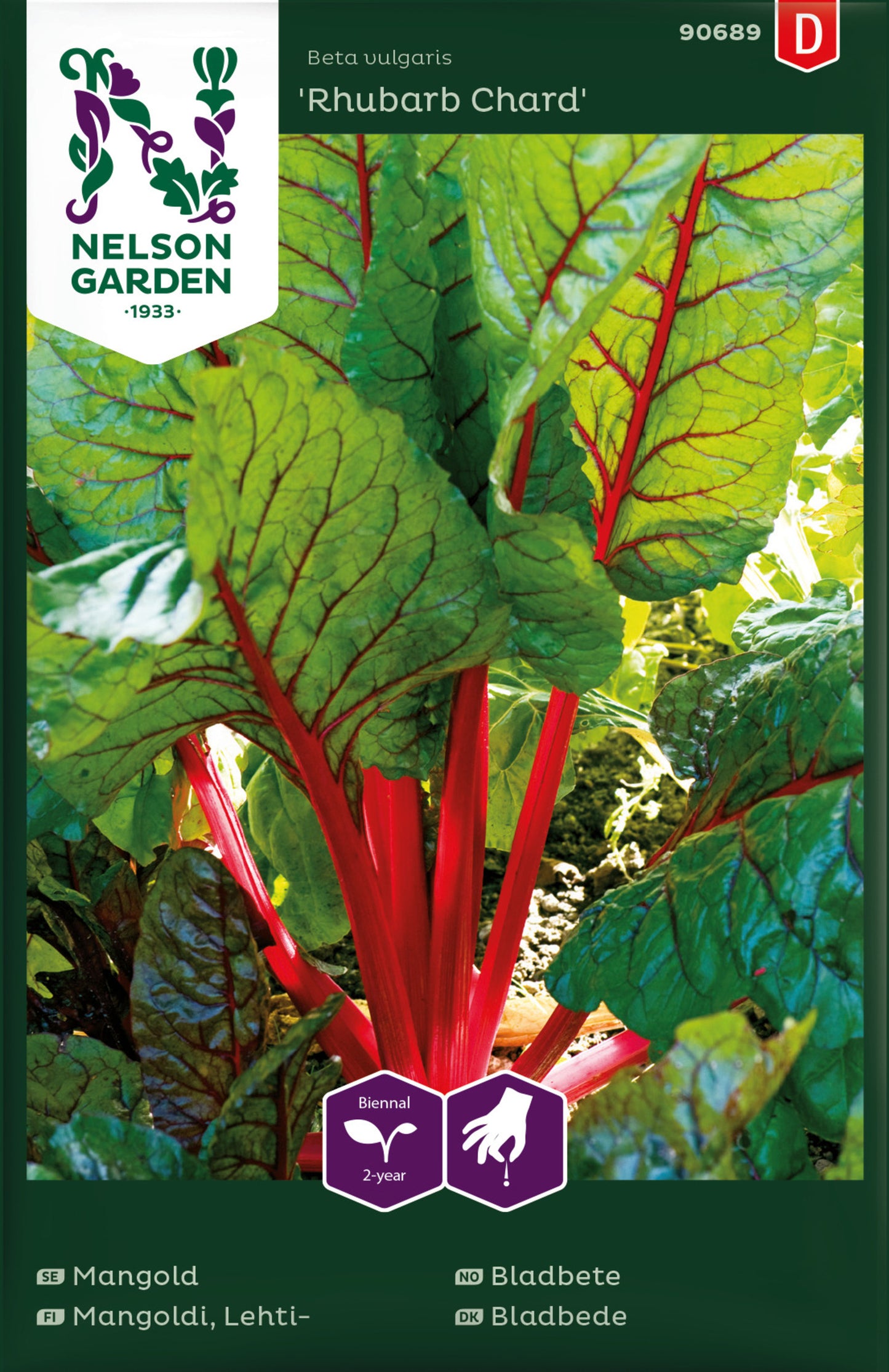 Mangold, Rubarb Chard, röd