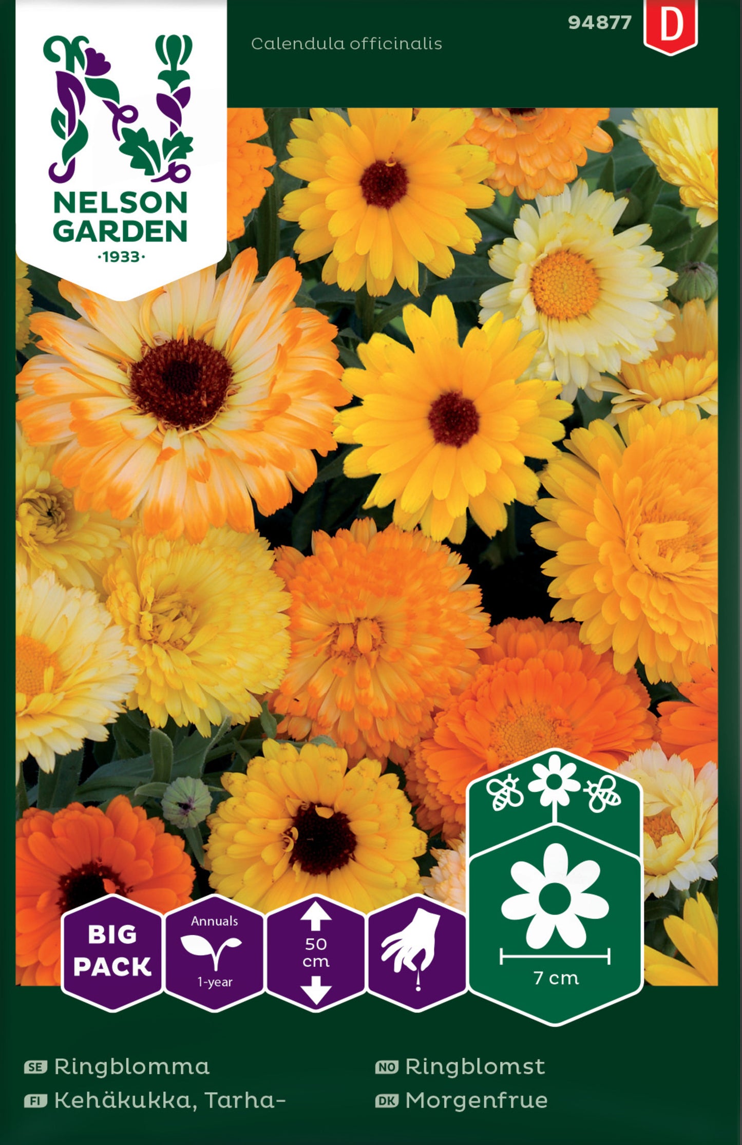 Ringblomma, bl färger, Big Pack