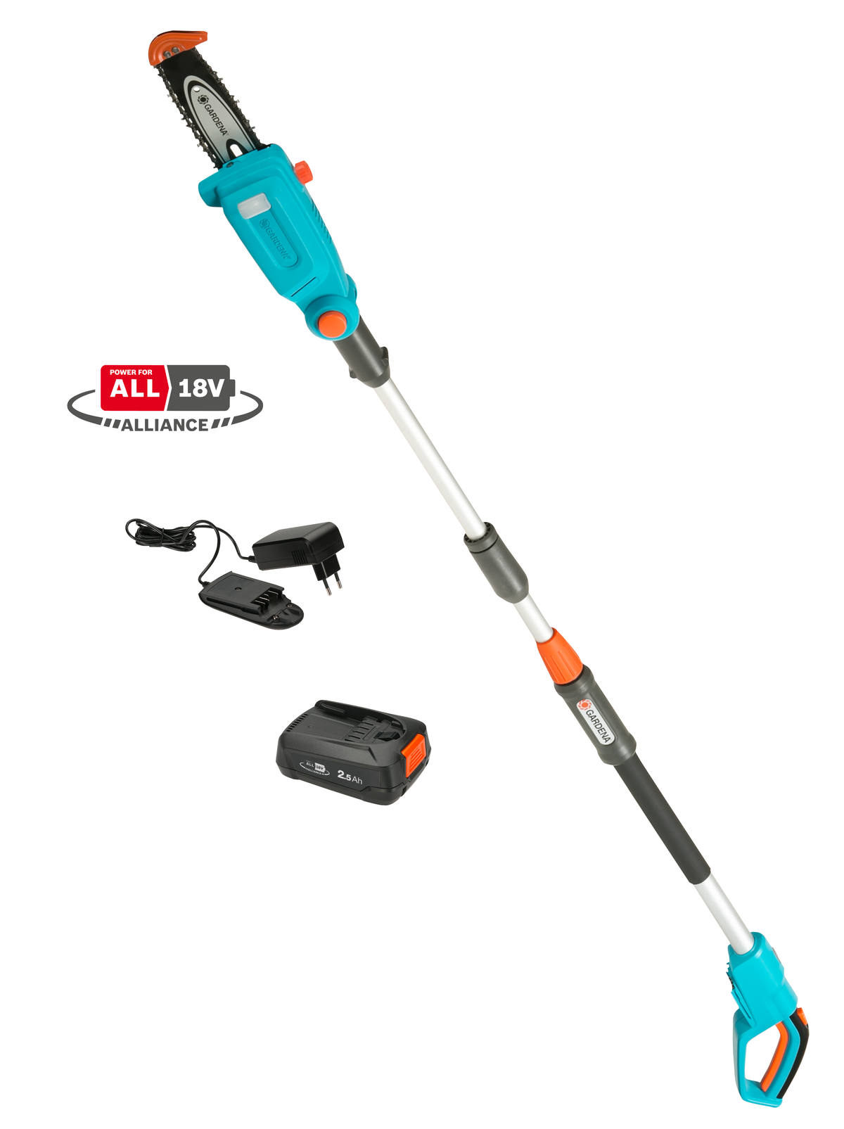 Batteridriven Teleskopisk Stångsåg 20/18V P4A inkl. batteri och laddare