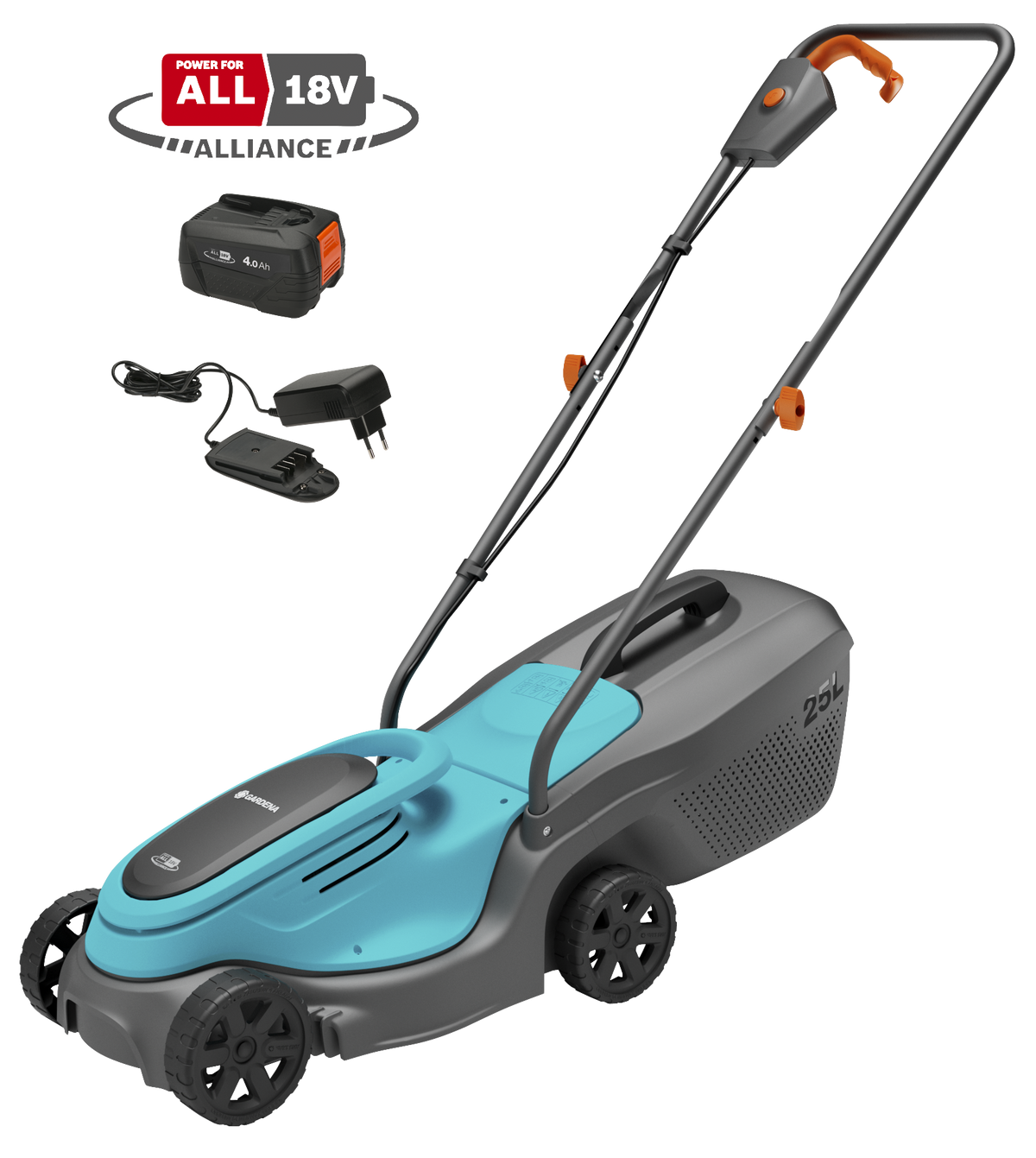 Batteridriven Gräsklippare PowerMax 30/18V P4A inkl. batteri och laddare