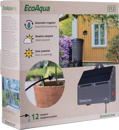 EcoAqua S12 Solcellsdrivet Droppbevattningssystem