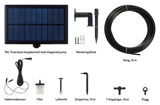 EcoAqua S10 Solcellsdrivet Droppbevattningssystem