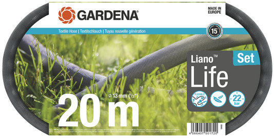 Textile Hose Liano™ Life 13 mm (1/2"), 20 m Set