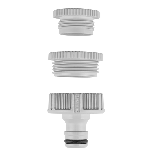 Krankoppling 1" med adapter för 3/4" och 1/2"