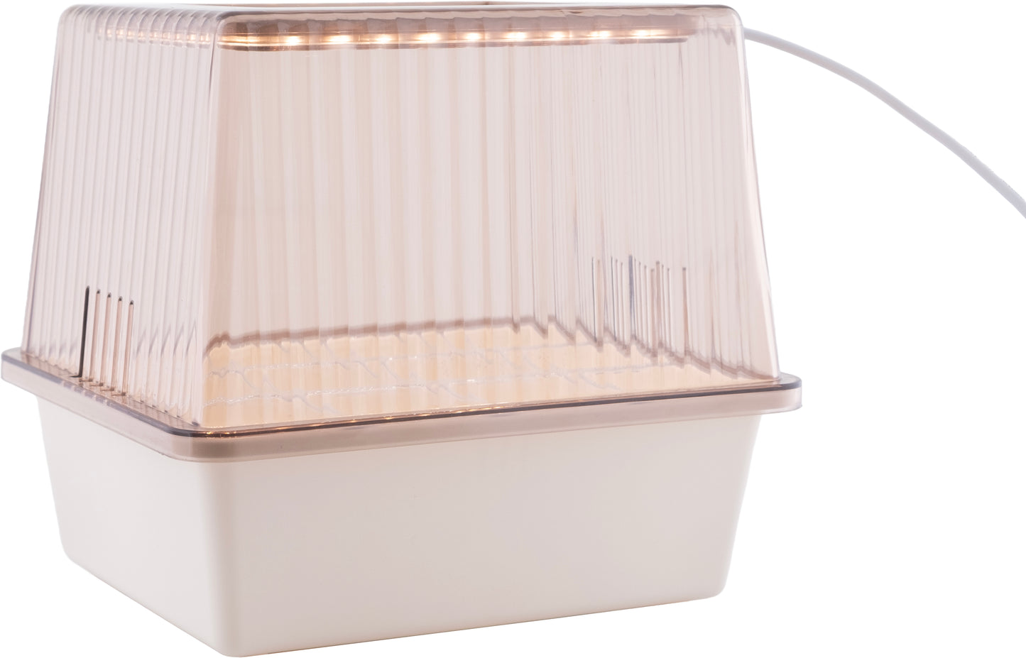 Minidrivhus med LED-belysning
