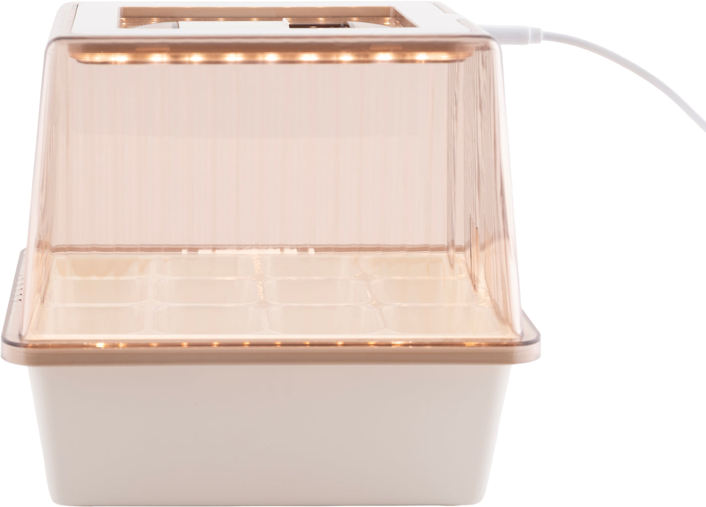 Minidrivhus med LED-belysning