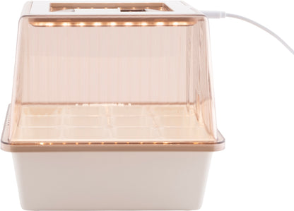 Minidrivhus med LED-belysning