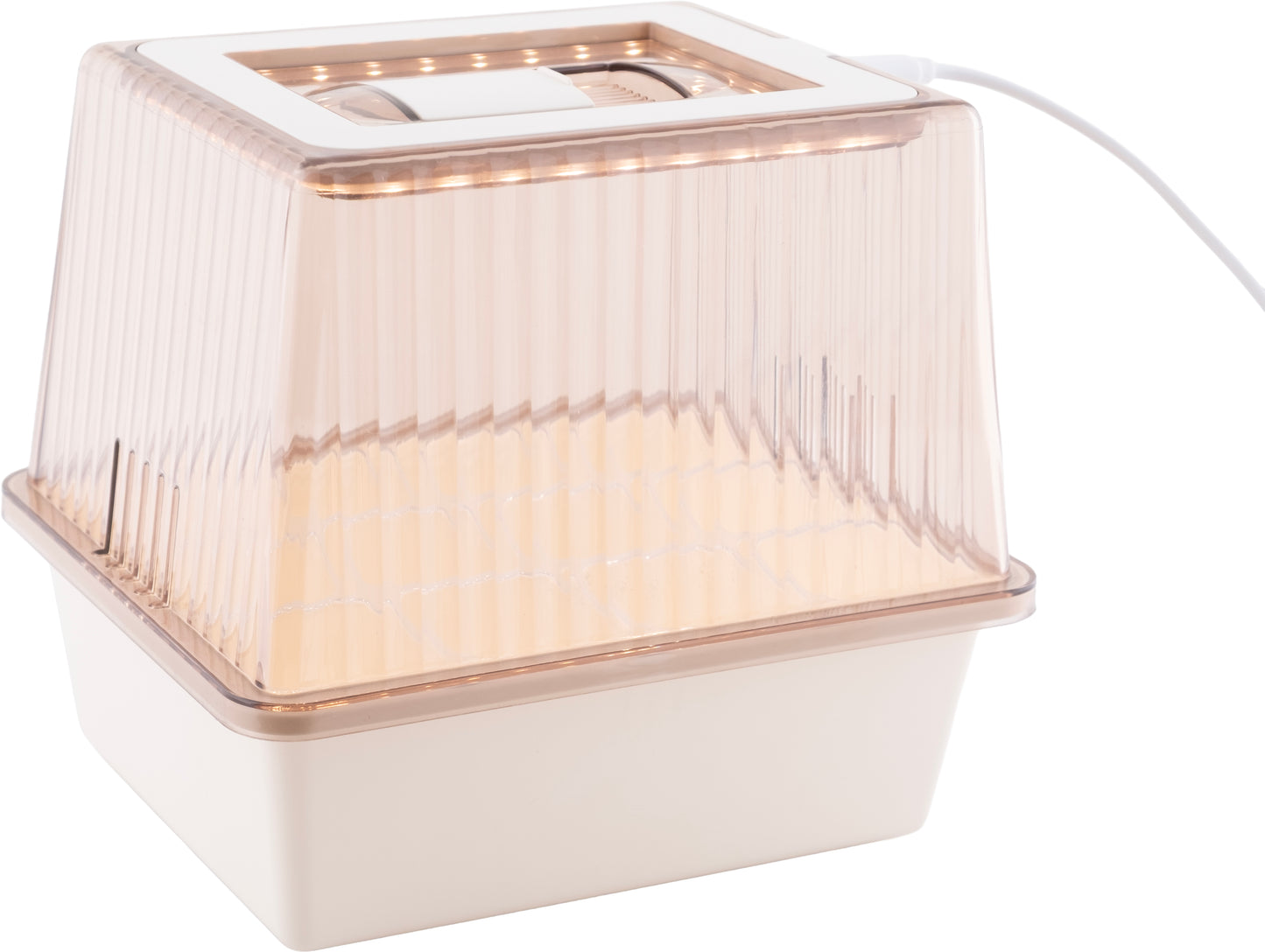 Minidrivhus med LED-belysning
