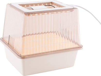 Minidrivhus med LED-belysning