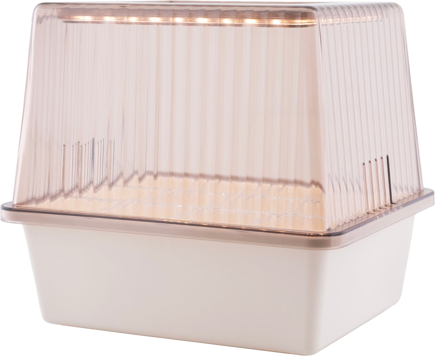 Minidrivhus med LED-belysning