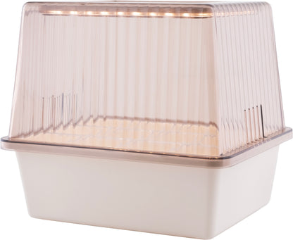 Minidrivhus med LED-belysning