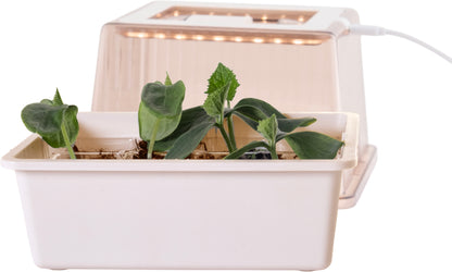 Minidrivhus med LED-belysning