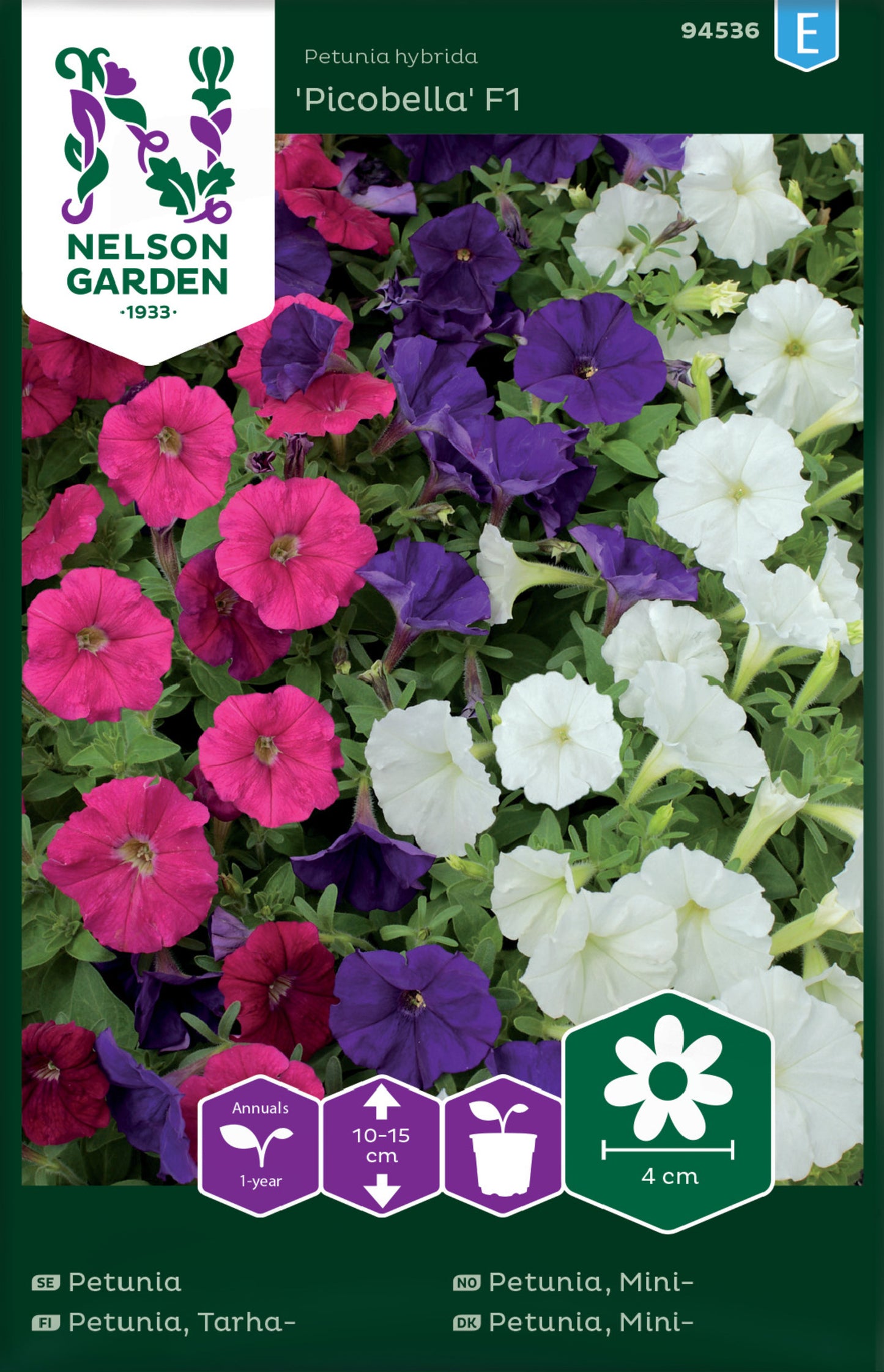 Petunia, Picobella F1, mini, bl färger