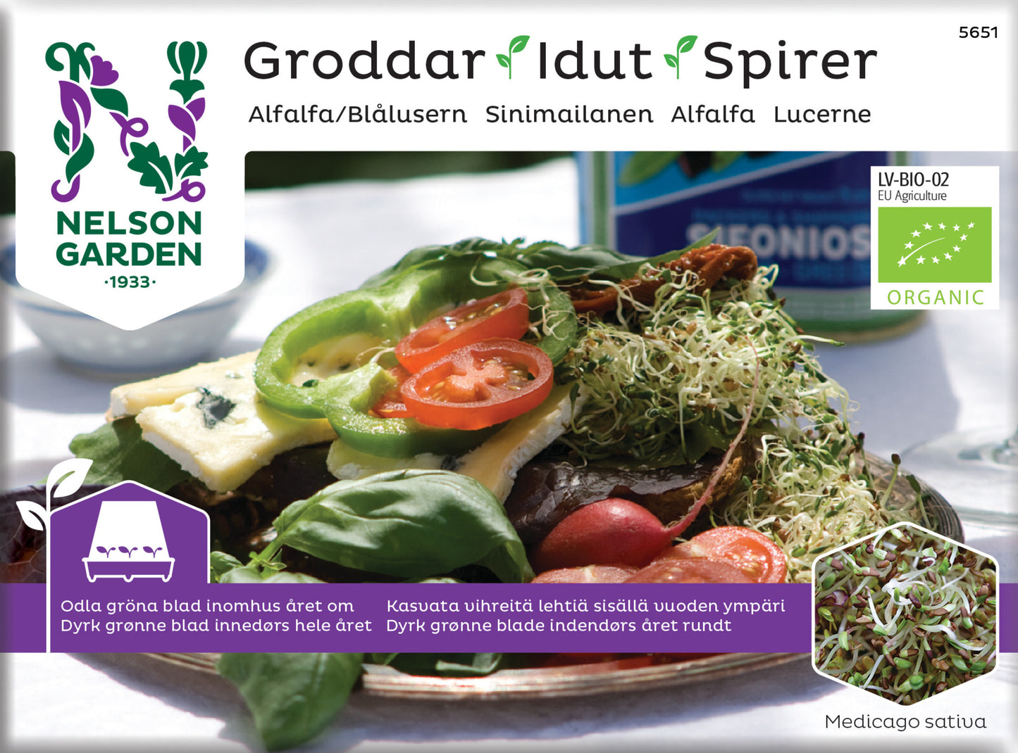 Groddar alfalfa Organic