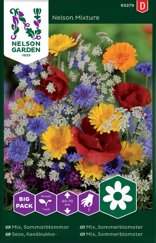 Mix, Sommarblommor,bl.färg. Big Pack