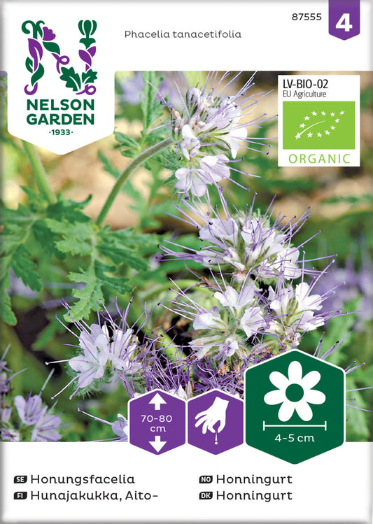 Honungsfacelia, blå, Organic