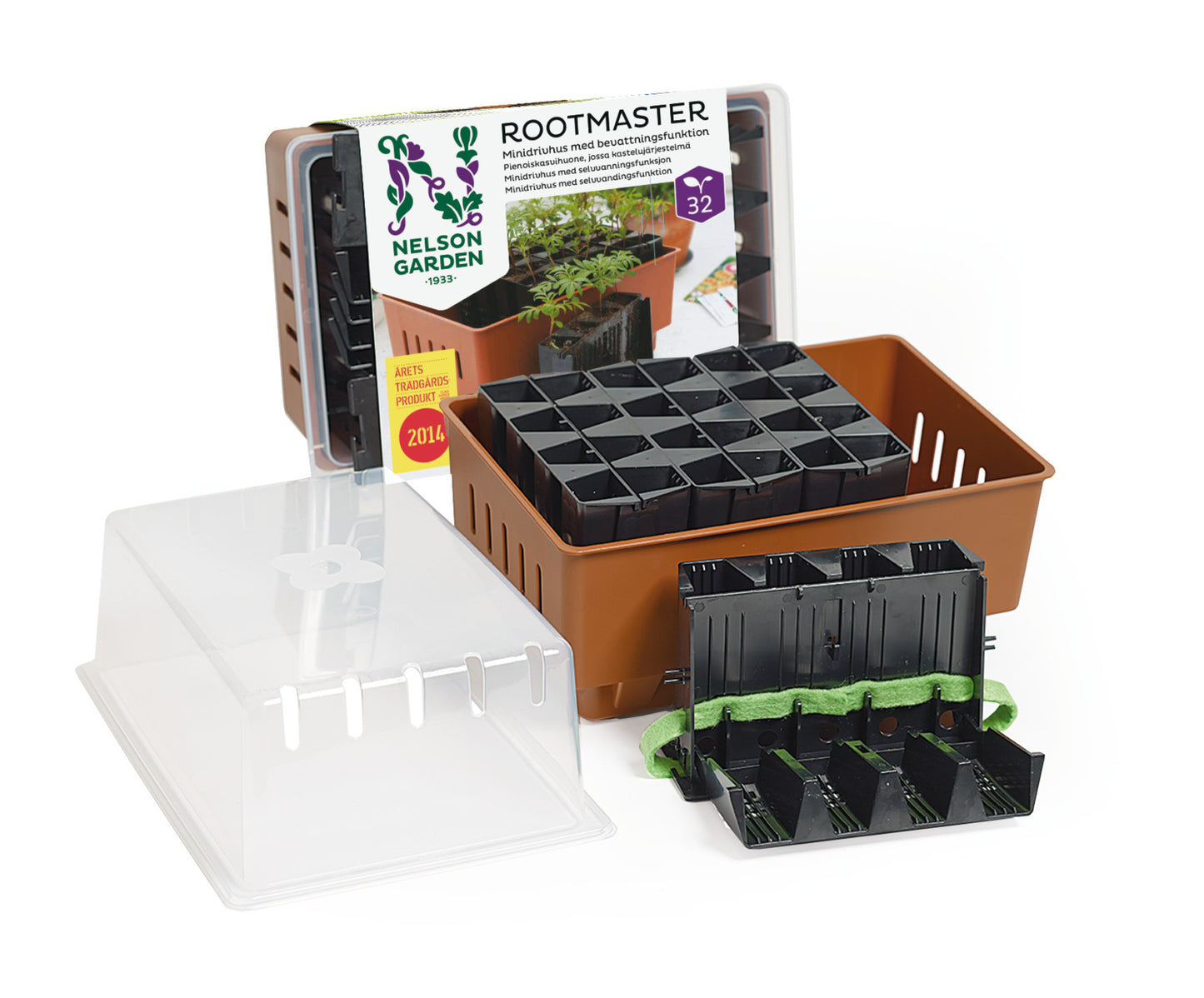 Minidrivhus Rootmaster brun 19,5x29 cm
