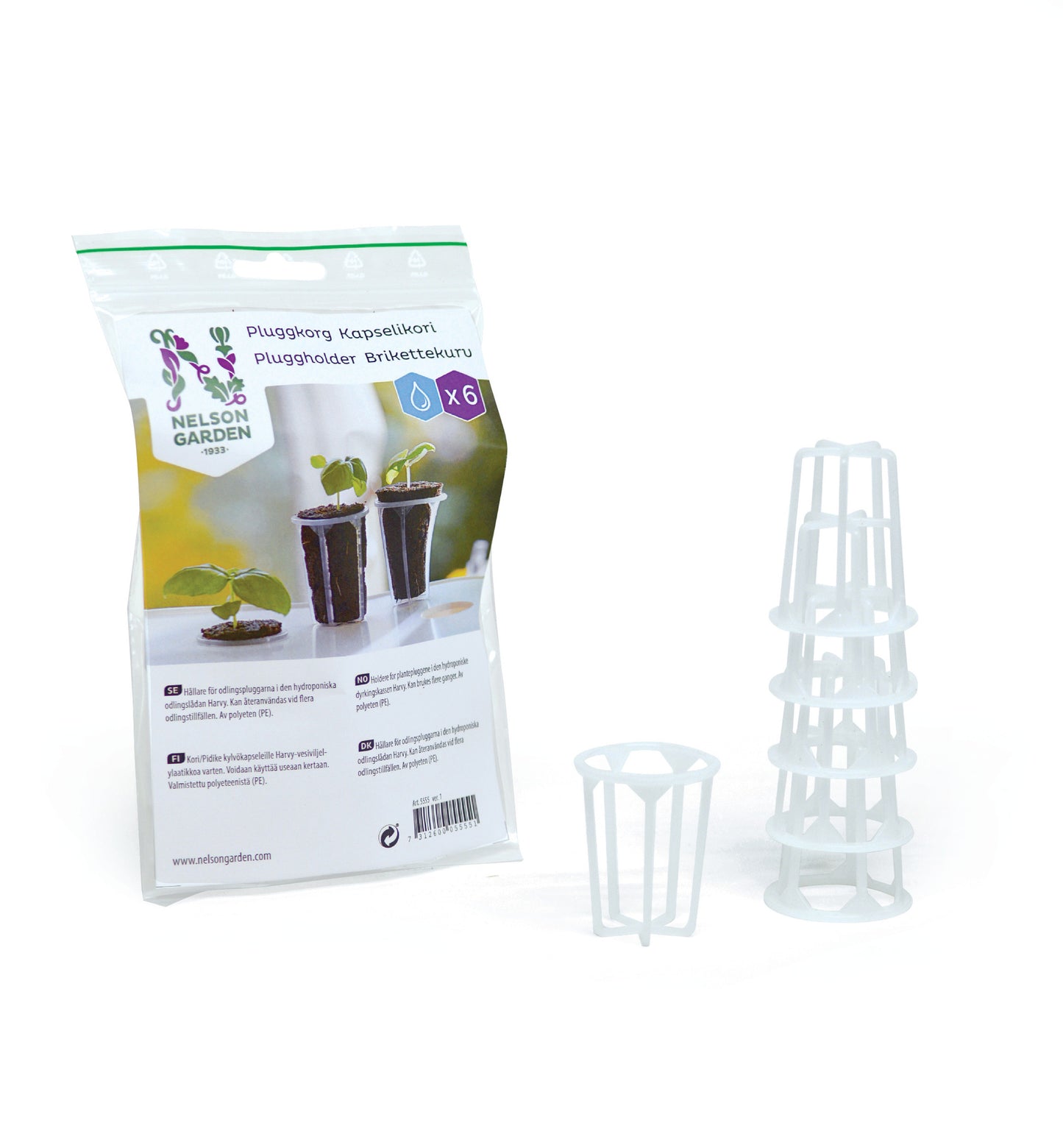 Pluggkorg hydroponik 6-Pack
