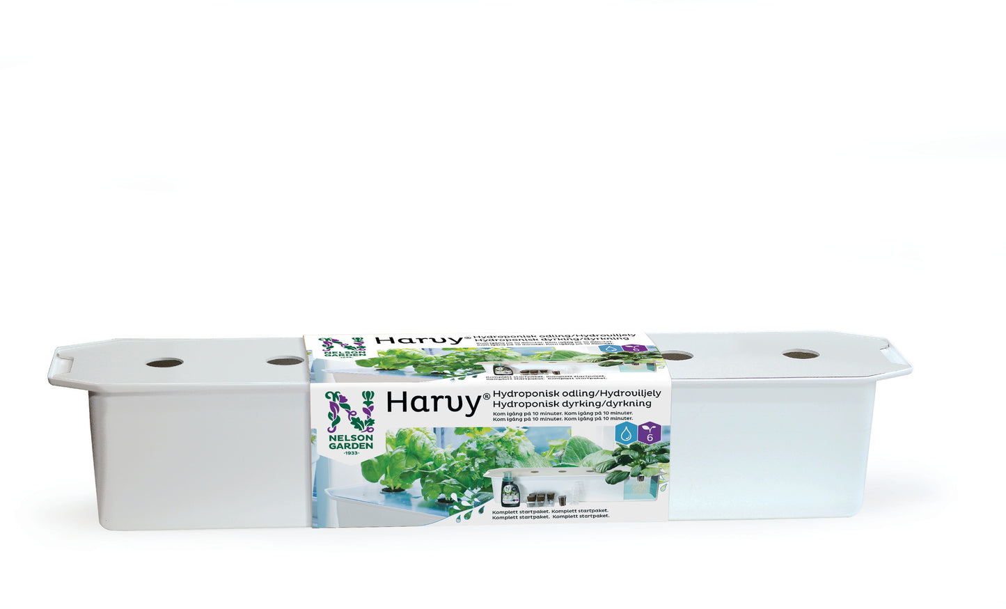 Startpaket hydroponisk odling Harvy6 vit 80cm