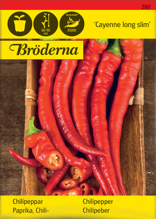 Chilipeppar, Cayenne Long Slim