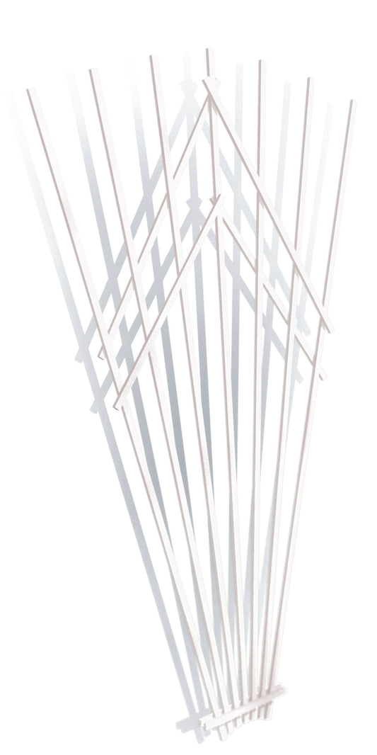 Träspaljé solfjäder vit 200cm