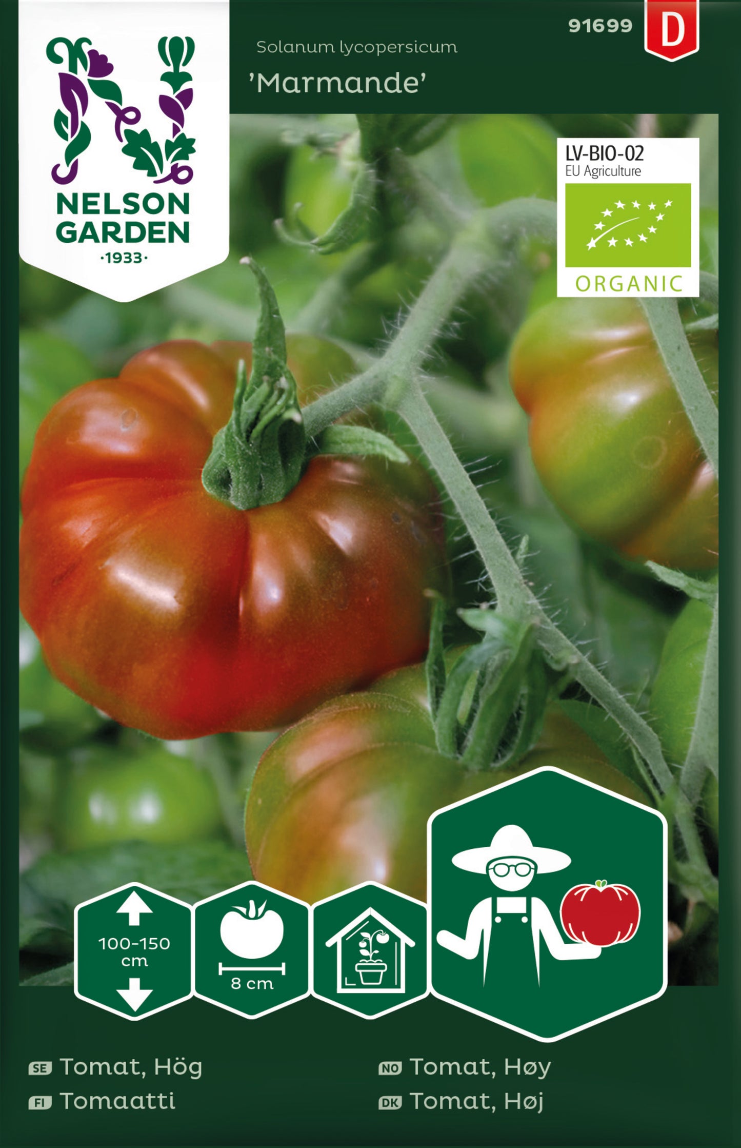 Tomat, Hög, Marmande, Organic