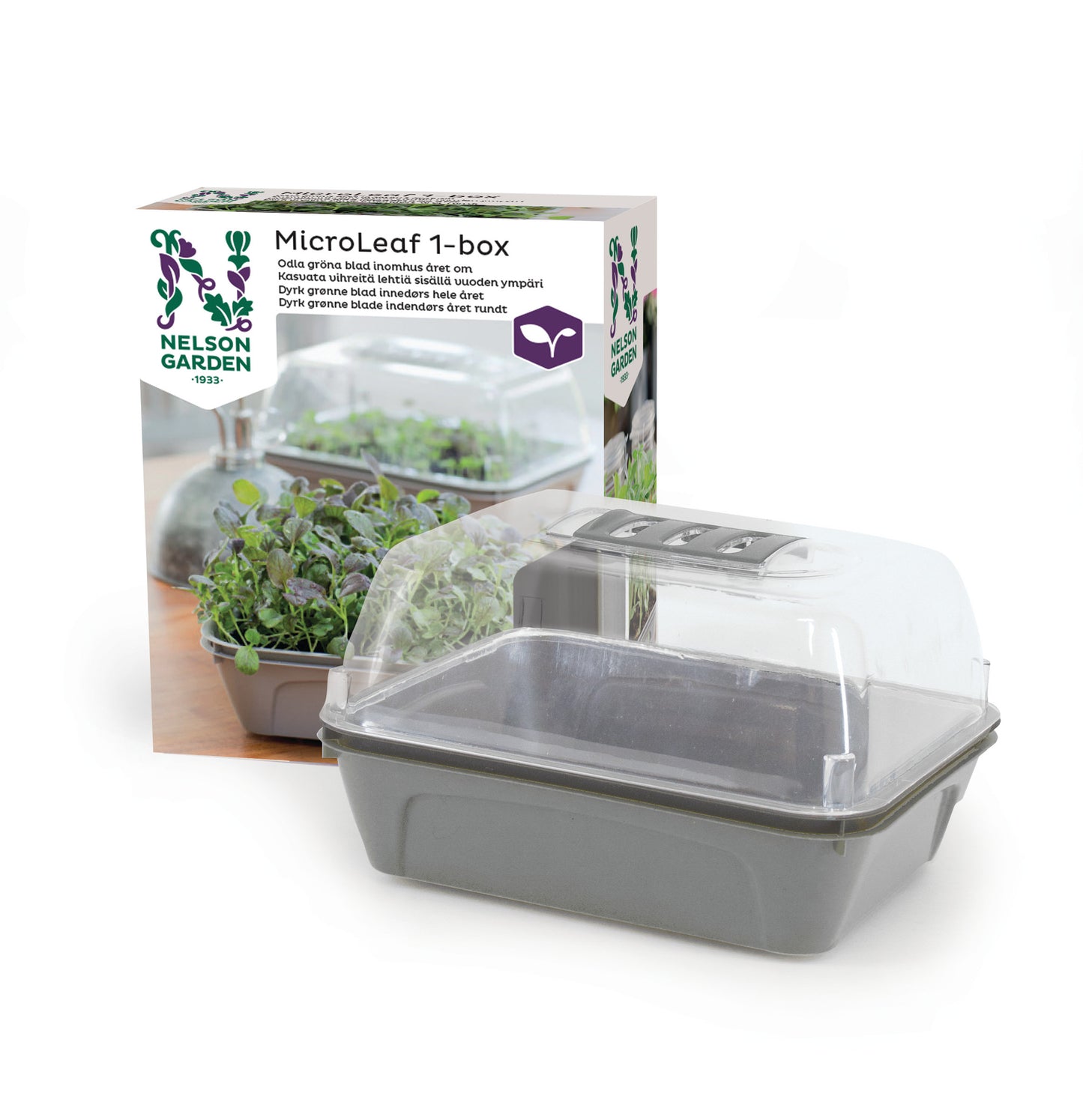 Minidrivhus Micro Leaf 1-box 21x17cm