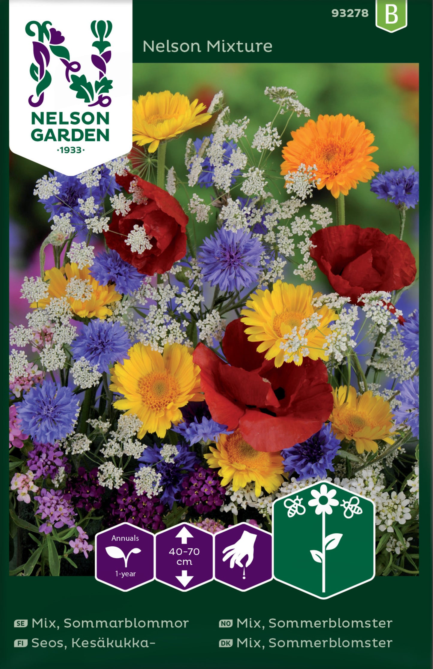 Mix, Sommarblommor, bl. färger