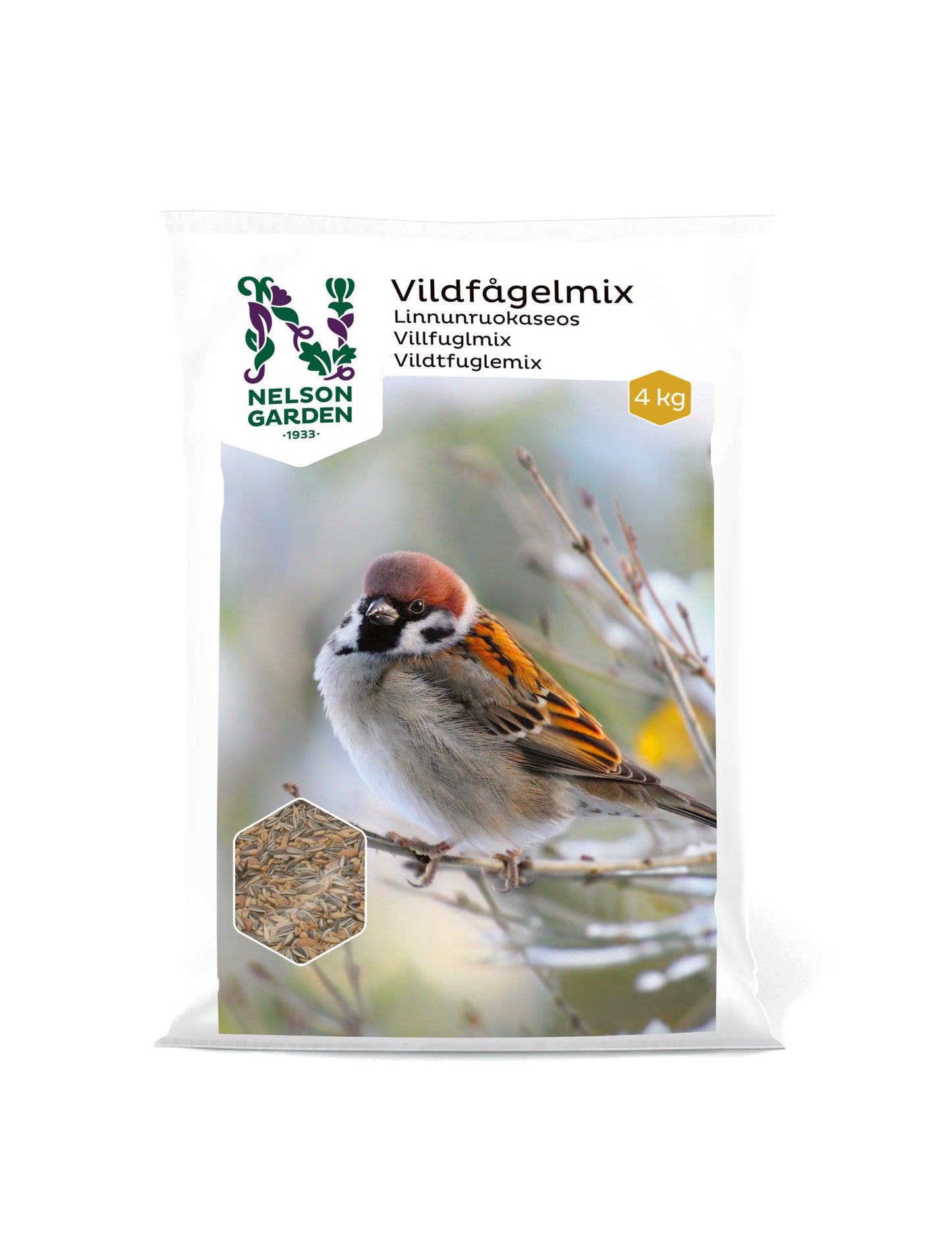 Vildfågelmix 4kg påse