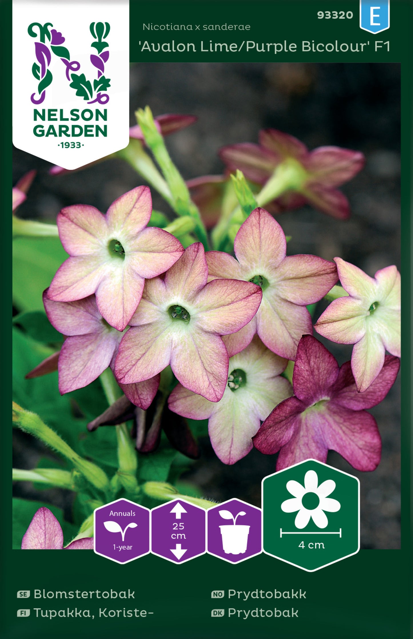 Blomstertobak, Avalon Lime/Purple F1