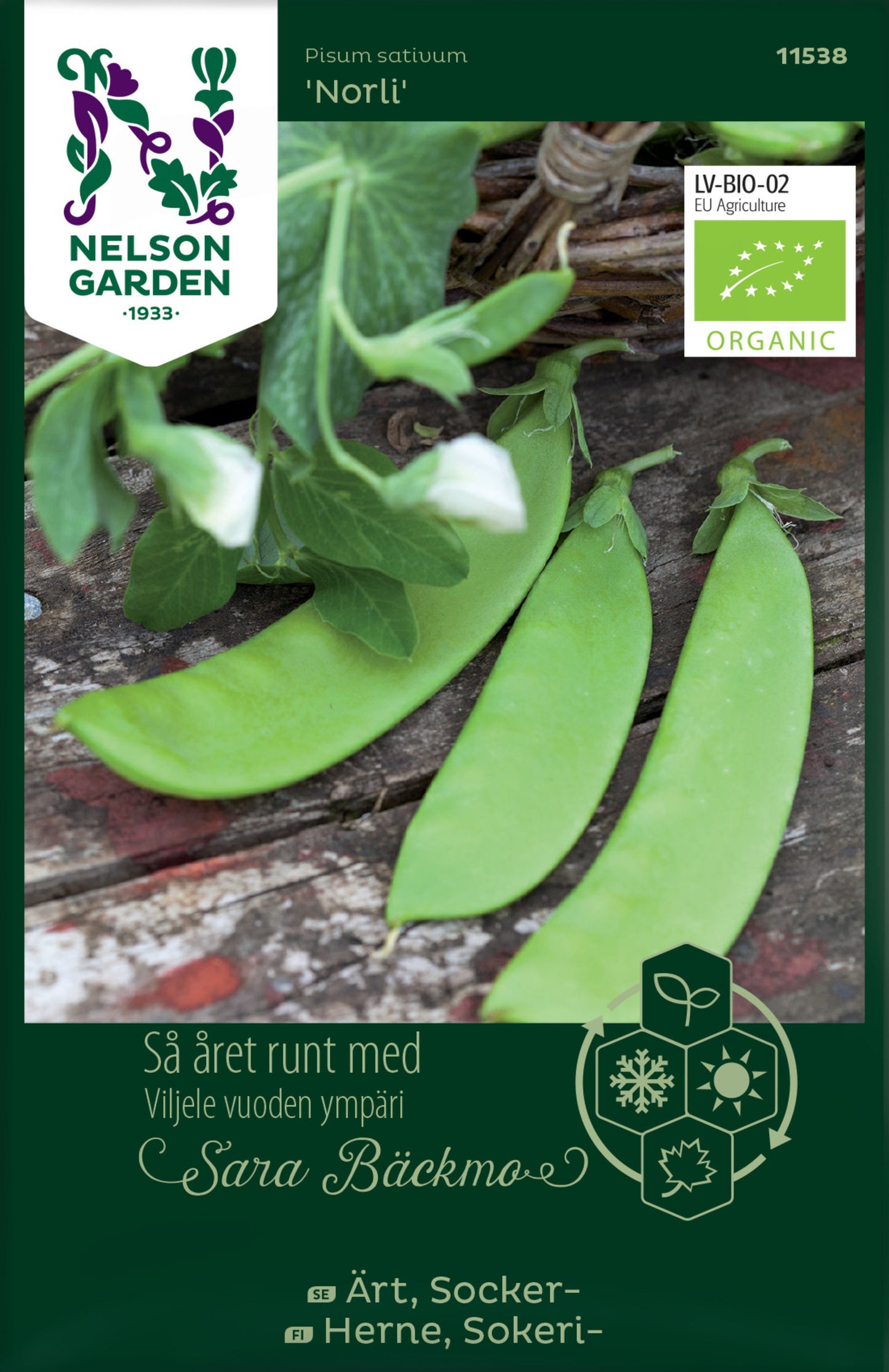 Ärt, Socker-, Norli, Organic