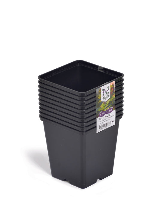 Plastkruka svart 11cm 10st HD