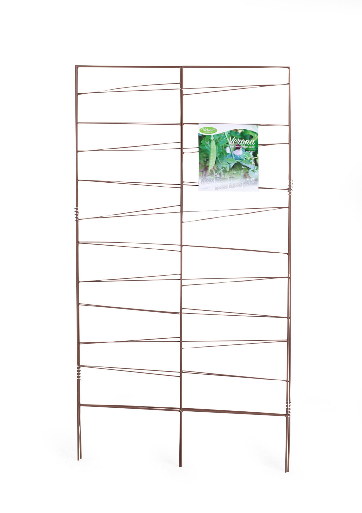 Metallspaljé vikbar brun 38+75+38x140cm