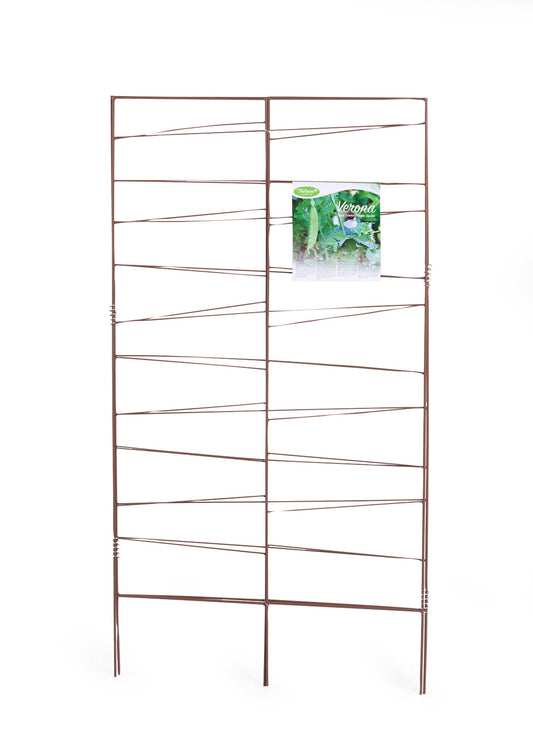 Metallspaljé vikbar brun 38+75+38x140cm