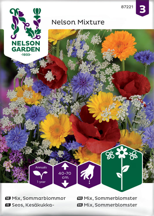 Mix, Sommarblommor, bl. färger