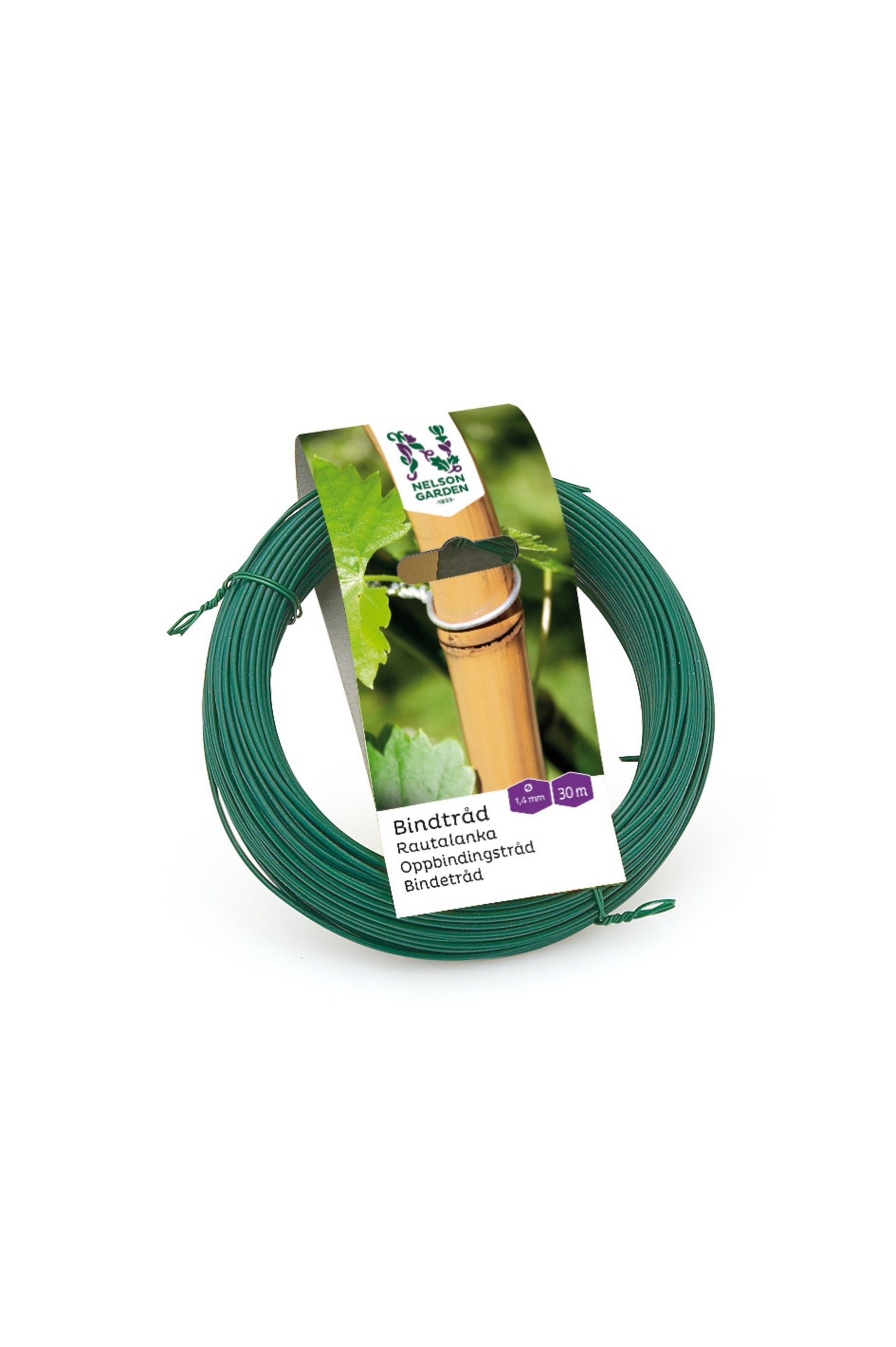 Bindtråd stål/plast grön Ø1,4mm 30m