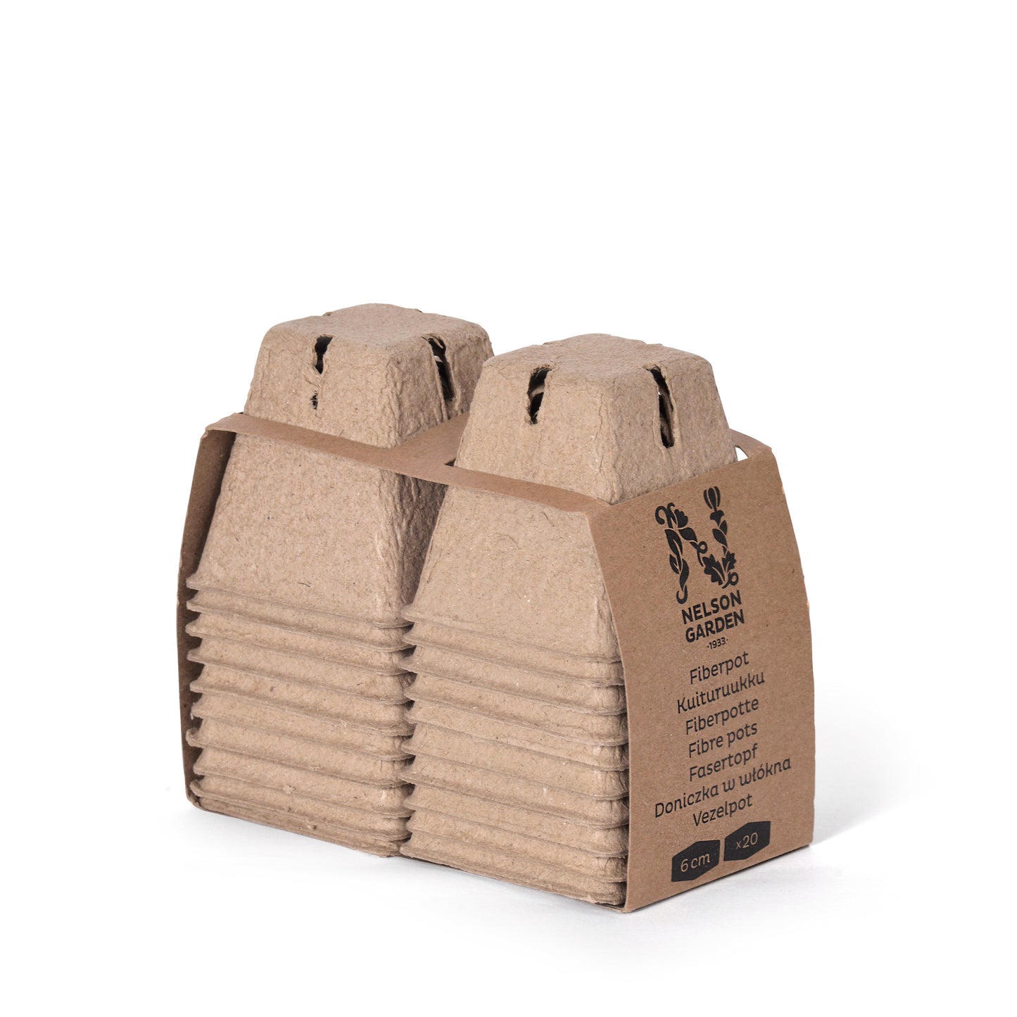 Fyrkantig Fiberkruka 6cm 20-Pack