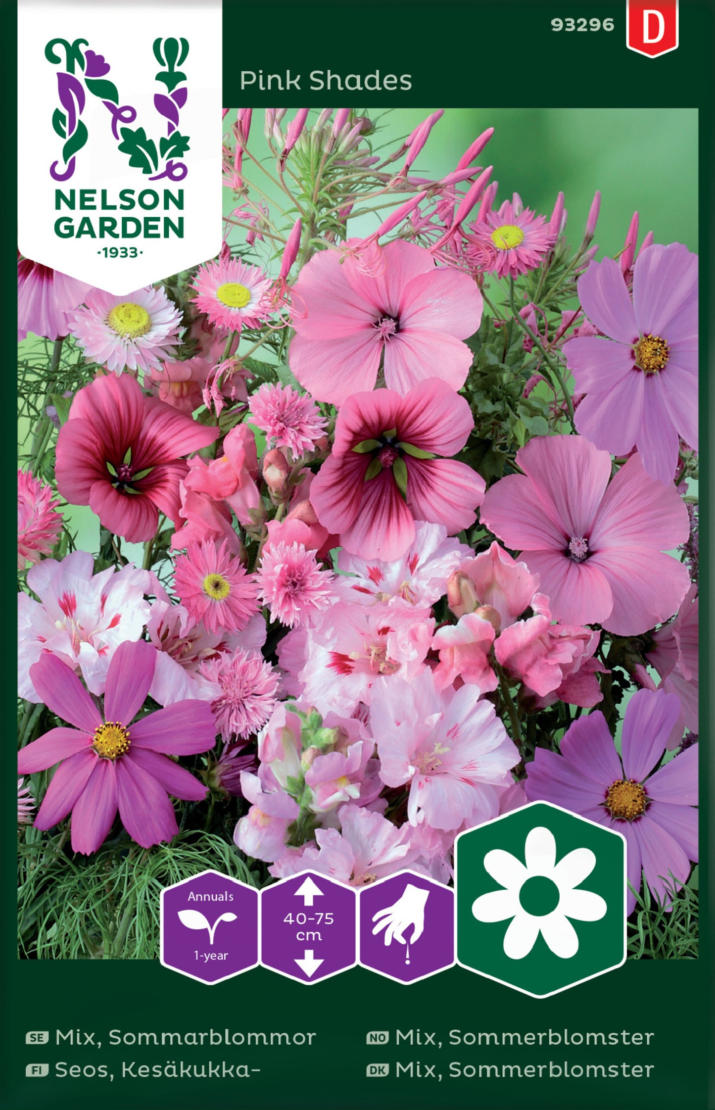 Mix, Sommarblommor, rosa