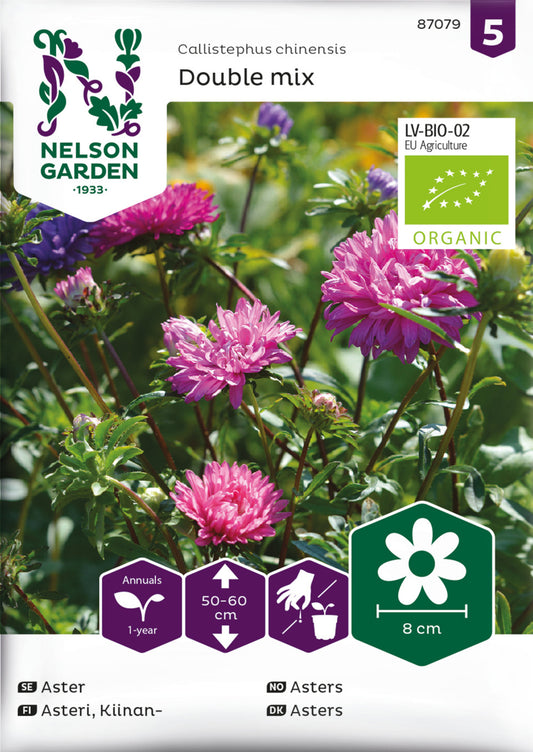 Aster, Dubbel, mix, Organic