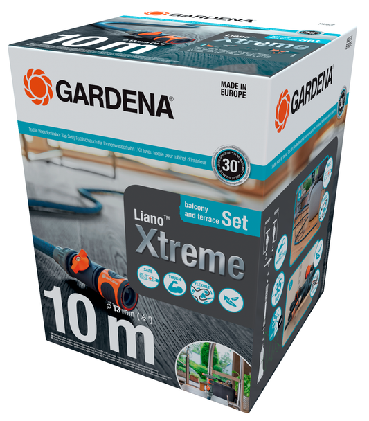 Textilslang Liano™ Xtreme 10 m med adapter för inomhuskran Set