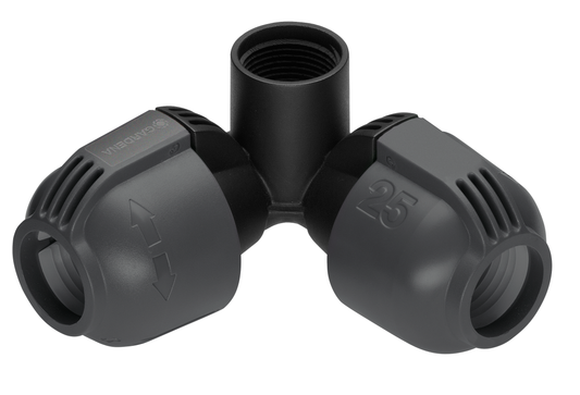 Vinklad L-skarv 25 mm x 3/4" hongänga